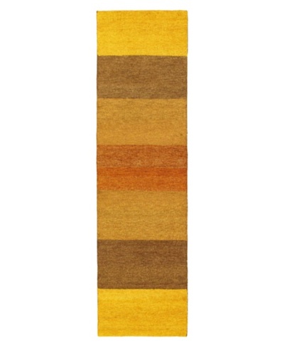 Hand-Knotted Gabbeh Modern Rug, Beige, 2' 8 x 9' 9 Runner