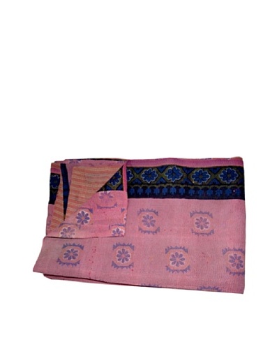 Vintage Kantha Throw Kanti, Multi, 60 x 90