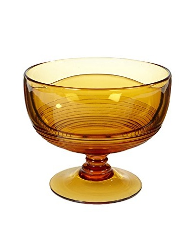 1950s Amber Compote Dish