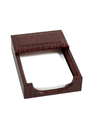 Memo Holder, Brown Croc