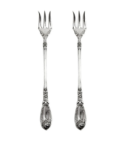 Vintage 1881 Reading Rogers Set of 2 Silver-Plated Cocktail Forks