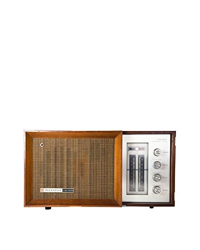 1960s Vintage Panasonic Radio, Brown/Silver