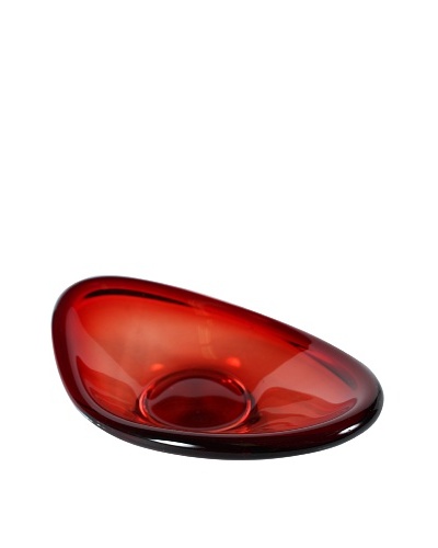 Art Glass Dish, Red