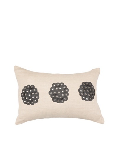 African Circles Pillow, Black/Beige, 14 x 21As You See