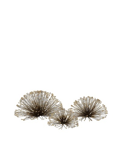 Set of 3 Laserette Wire Flower Wall Décor