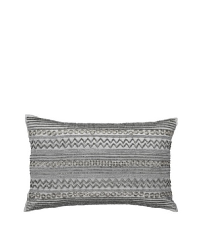 Steele Rings Pillow, Silver, 14″ x 21″As You See