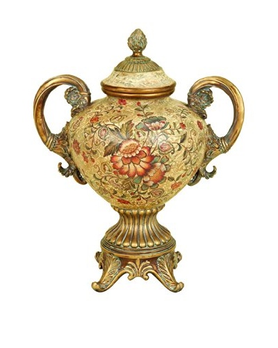 Floral Ceramic Lidded Urn