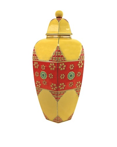 Adana Jar, Mustard Yellow/Red