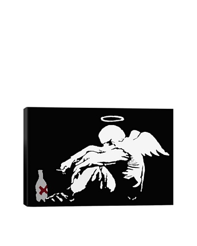 Banksy Drunken Angel #2 Canvas Print