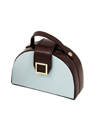 Leather Jewelry Box, Aqua Blue