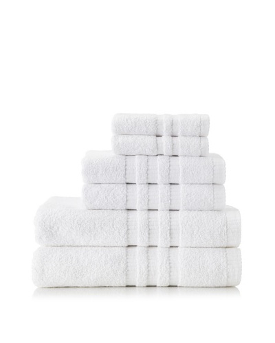 6-Piece Bath Towel Set, White