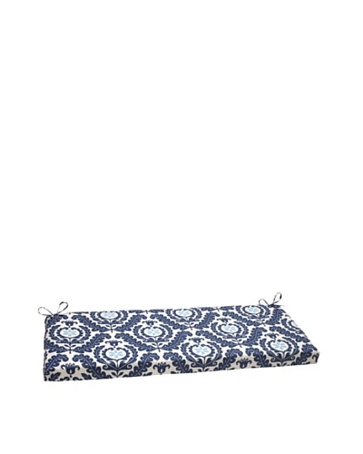 Waverly Sun-n-Shade Meridian Pool Bench Cushion [Navy/Aqua/Cream]