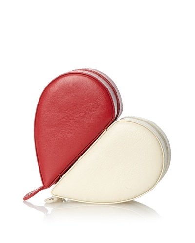 Juliette Heart Case Pair, Red/Winter White