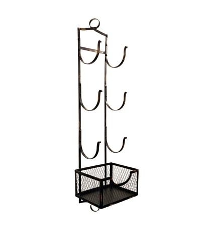 Towel Holder with Storage, Brown
