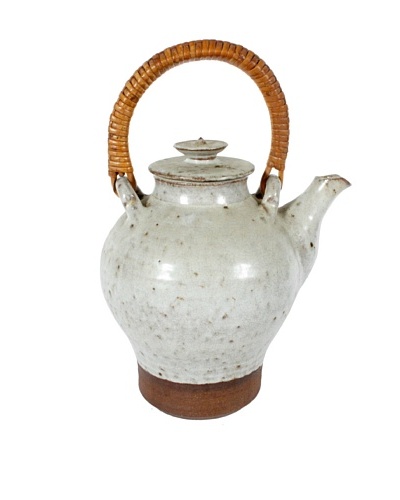 Mid-Century Stonewear Teapot, Grey