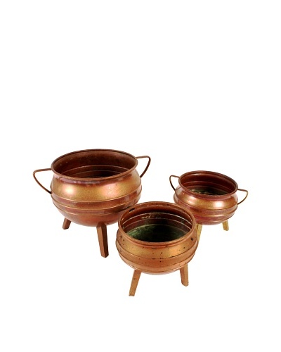 Vintage Set of 3 Copper Pots