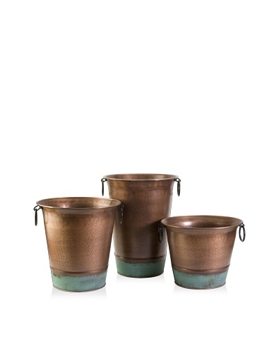 Palmer Copper-Plated Tall Vases