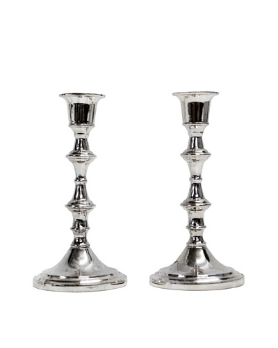 Vintage Tall Silver Candlestick Holders, c.1960s