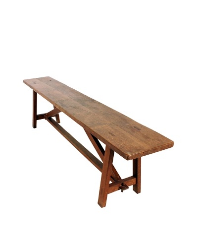 French Farmhouse Bench, Brown