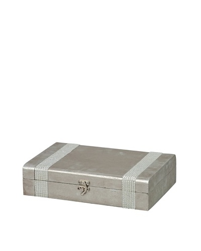 Silver Finish Wooden Jewelry Box