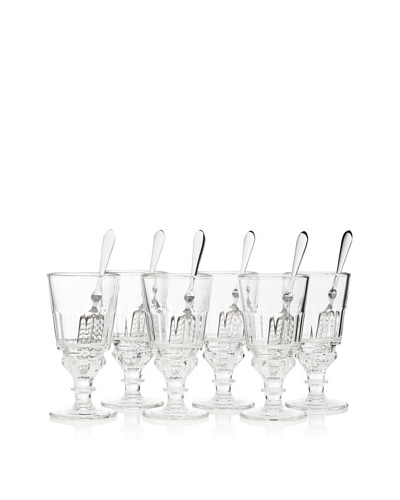 Set of 6 Absinthe Glasses with Spoons