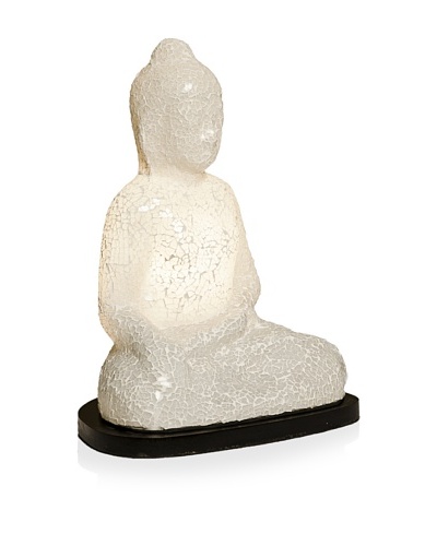 Sitting Buddha Mosaik Lamp, White