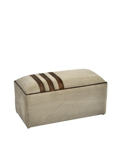 Buckingham Ottoman, Tan/Brown