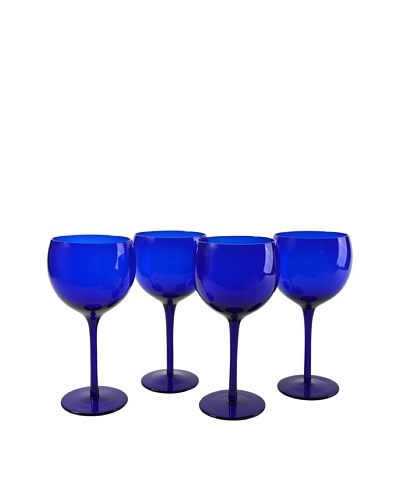 Set of 4 Midnight Blue 18-Oz. Balloon Glasses