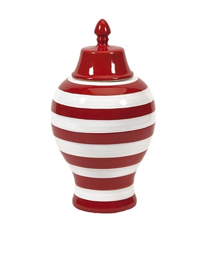 Hudson Striped Lidded Urn