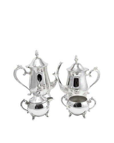 Vintage Silver 4-Piece Coffee & Tea Service, c.1950s