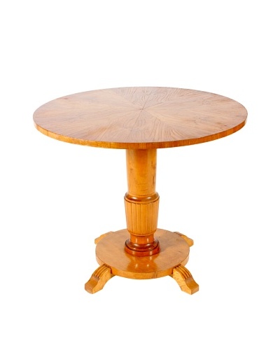 Mid-Century Modern Round Table, Tan