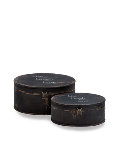 Set of 2 Round Boxes