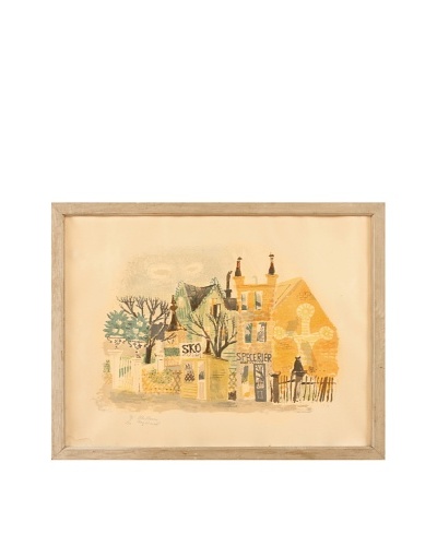 Olle Olsson Hagalund Limited Edition Framed Artwork, Yellow/Green/Blue