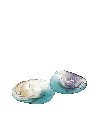 Assorted Set of 2 Himara Glass Shell Wall Décor