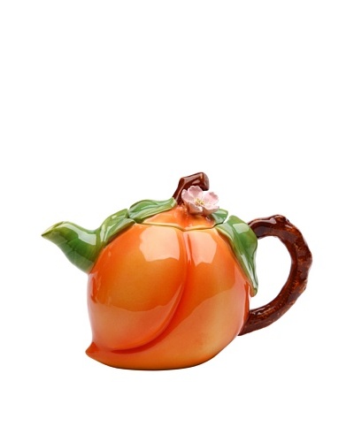 Ceramic Hand-Made Peach Teapot