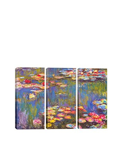 Claude Monet Water Lilies, 1916 3-Piece Canvas Print
