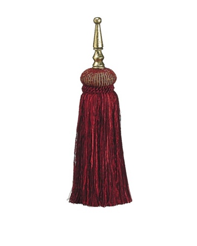 14″ Tassel & Bead Stand, Red/Burgundy