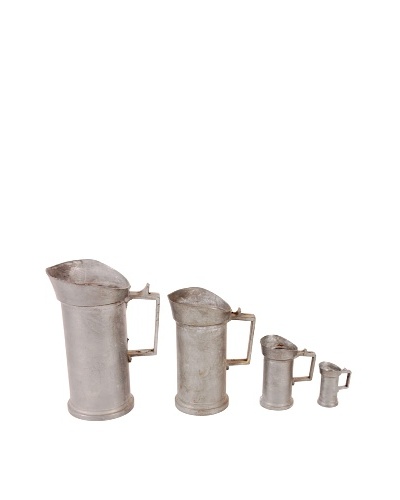 Vintage German Pewter Measuring Cups, Set of 4