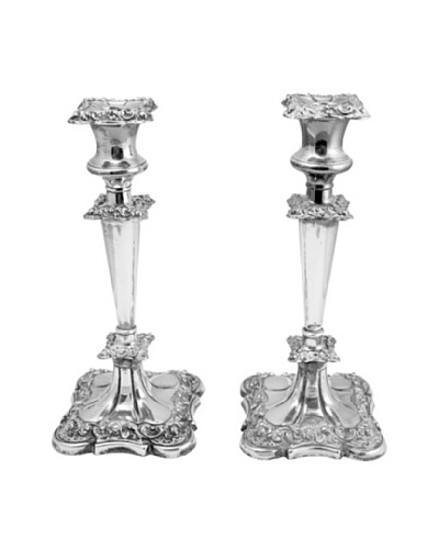 Vintage Silver Tall Candlestick Holders, c.1950s