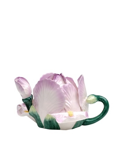 Ceramic Pansy Teapot, Purple
