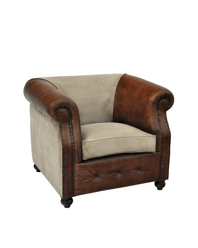 Berkeley Club Chair, Tan/Brown