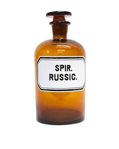 Vintage Apothecary Bottle Spir. Russic.