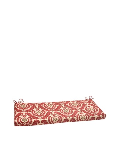 Waverly Sun-n-Shade Meridian Henna Bench Cushion [Red/Brown/Tan]