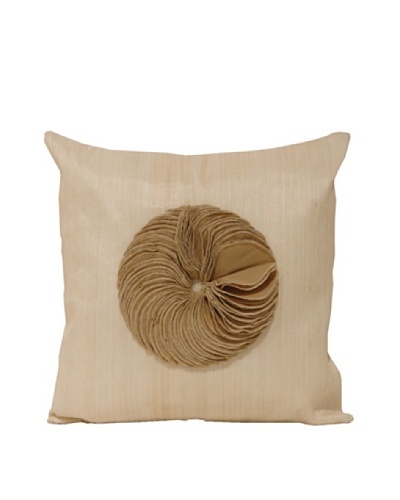 Beige Peony Pillow