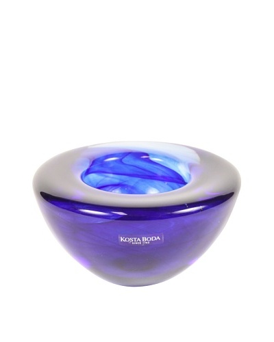 Kosta Bota Glass Candle Holder, Cobalt, Blue