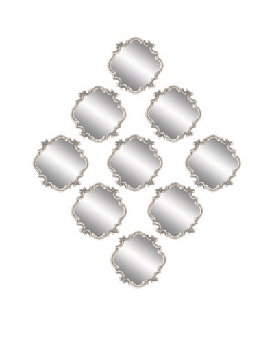 UMA Metal Wall Mirrors, Set of 9