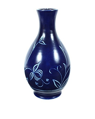Swedish Ceramic Vase, Blue