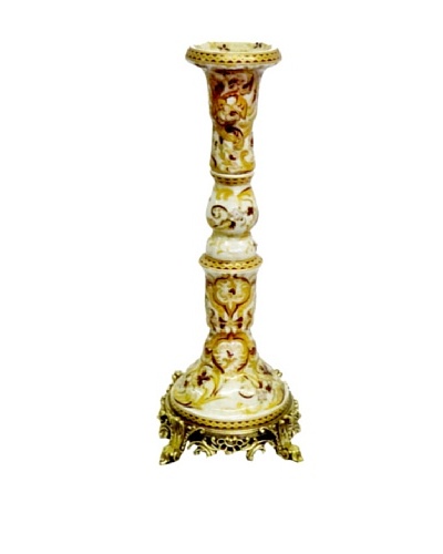 Gold Tapestries Design Ormolu Candlestick Holder