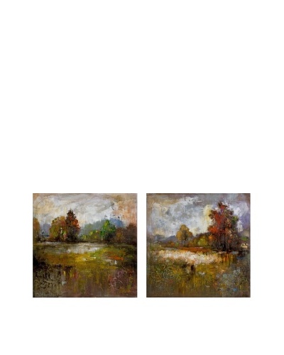 Set of 2 Guennola Oil Paintings