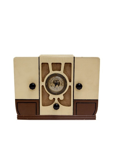 Vintage Silvertone Radio, Tan/Brown, 6x11x8.5